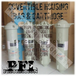 Polypropylene convertible housing bag  Cartridge filter  large